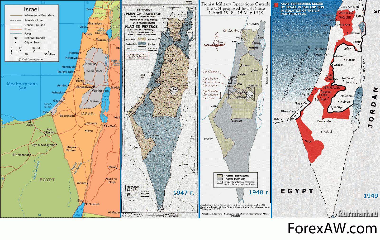Карта палестины