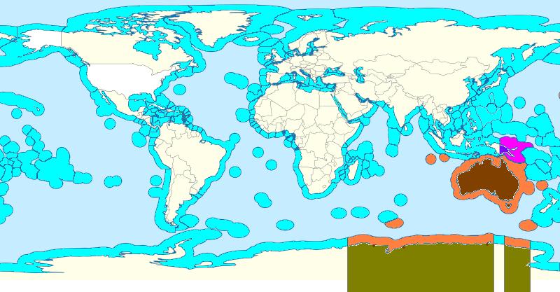 Карта нейтральных вод мира