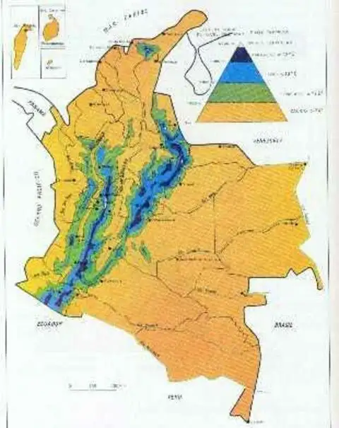 Климат колумбии карта