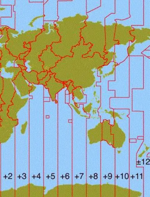 Карта часовых поясов азии