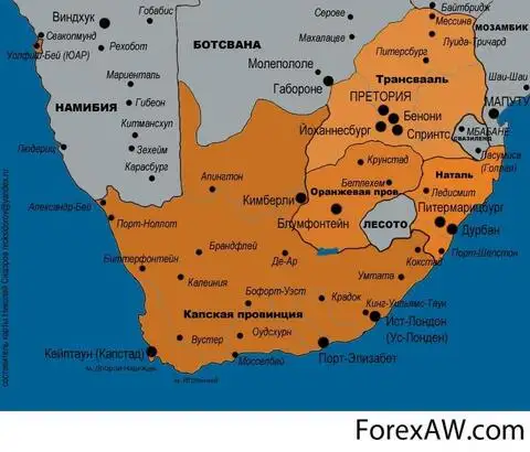 Крупные африканские компании сосредоточены в Южной Африке