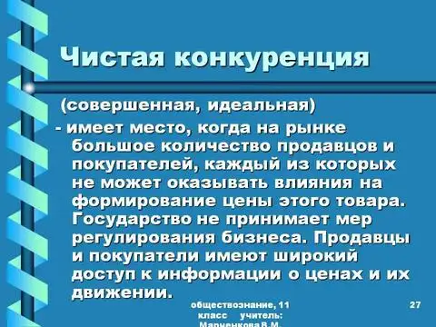 Определение чистой конкуренции