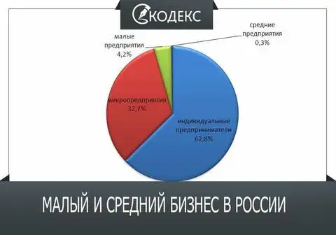 Доля малого бизнеса в России