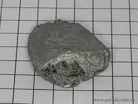 Слиток цветного металла теллура высокой чистоты (очищен зонной плавкой)