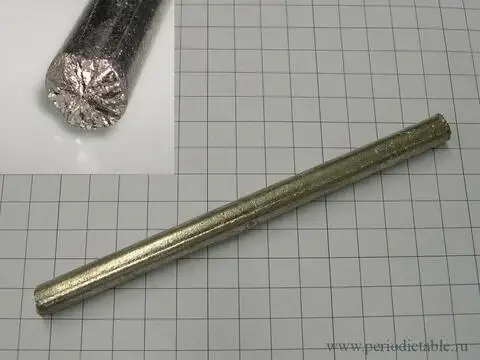 Палочка из цветного металла висмута (чистота 99.9% )
