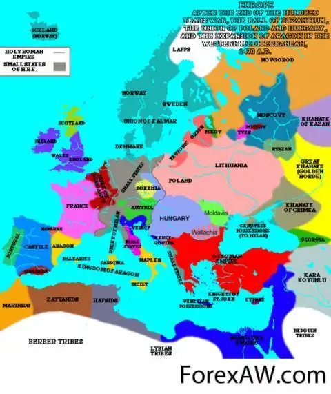 Европа в 1470 году