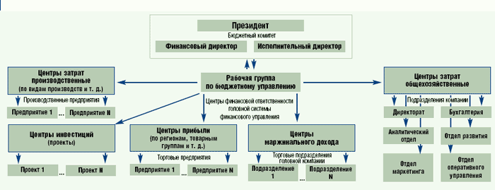 Структура управления холдингом схема